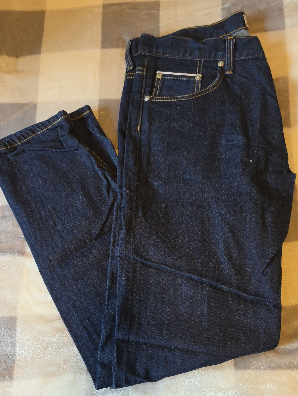 Naked & Famous Denim Dark Indigo Slim Straight Jeans